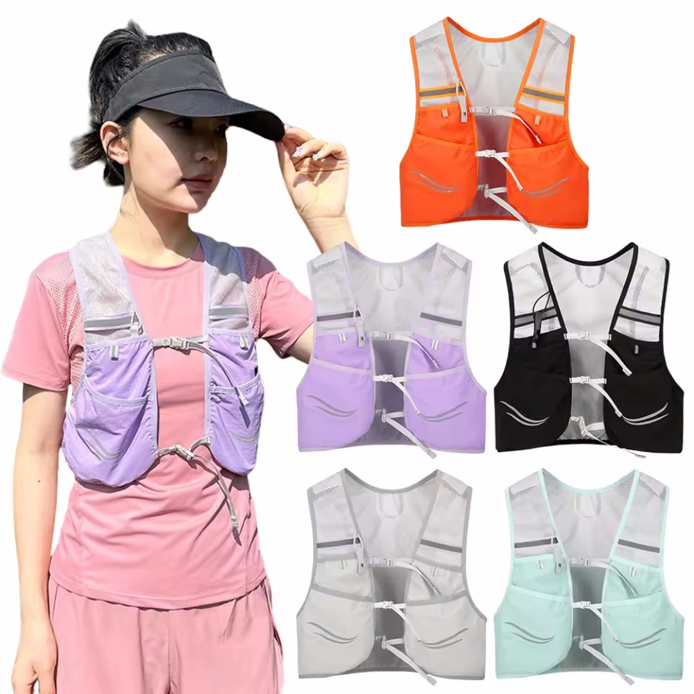 Reflective Vest Cycling - Gilet da corsa riflettente Borsa da