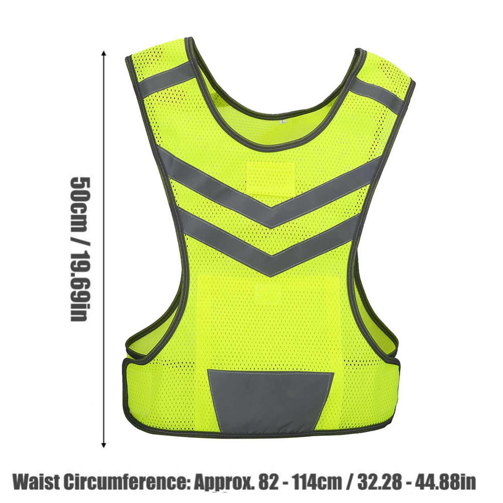 Reflective Vest Cycling - Gilet di sicurezza riflettente regolabile ad