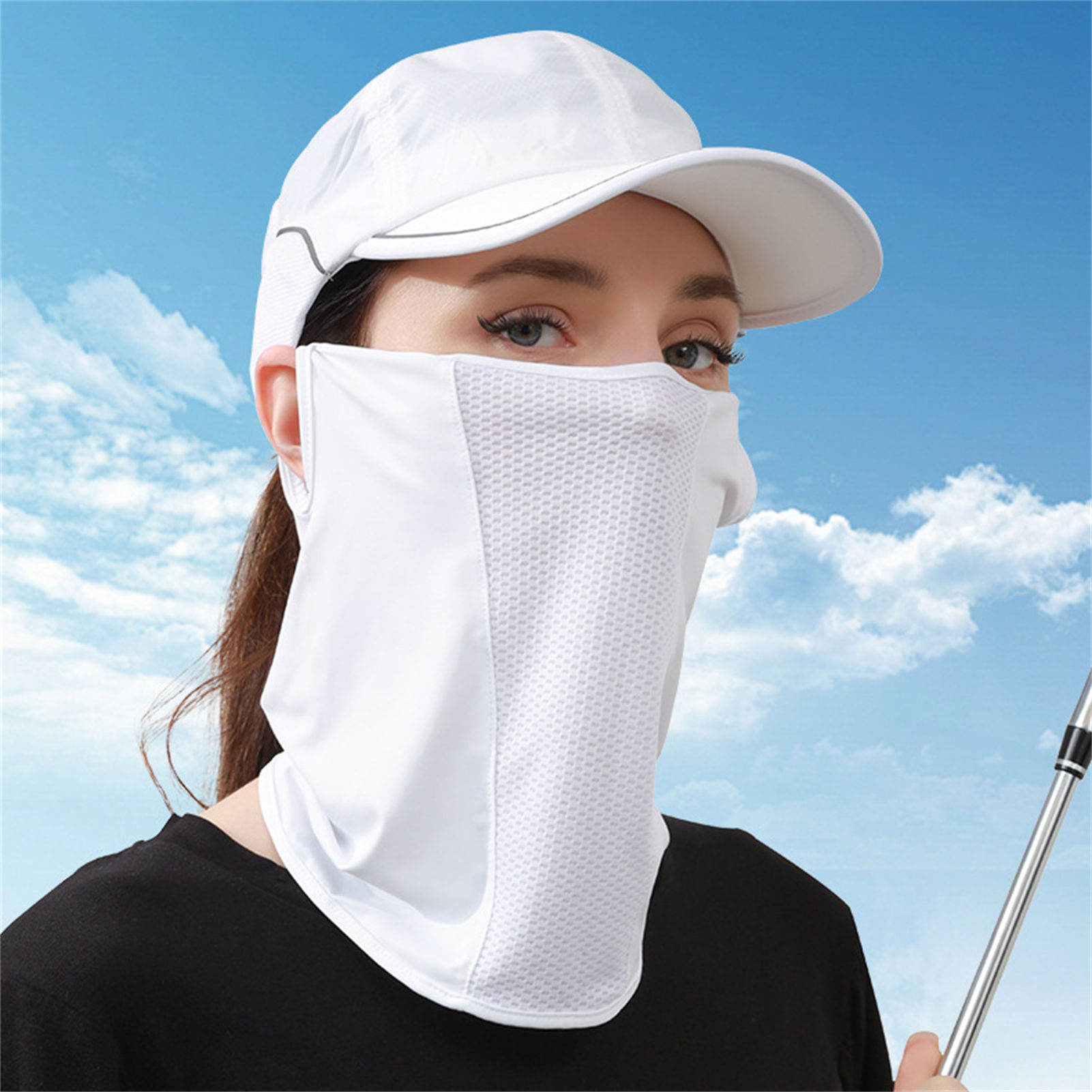 Cycling Loop - Maschera Solare in Seta Ghiaccio UPF50+