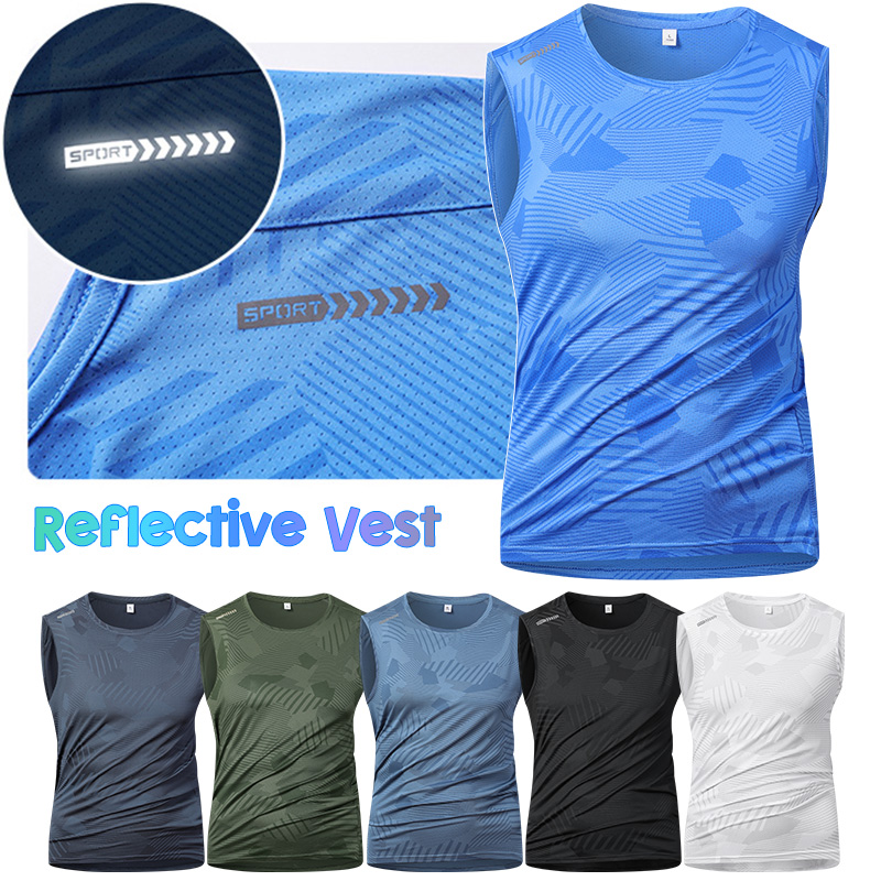 Reflective Vest Cycling - Gilet Riflettente da Corsa per Uomo,