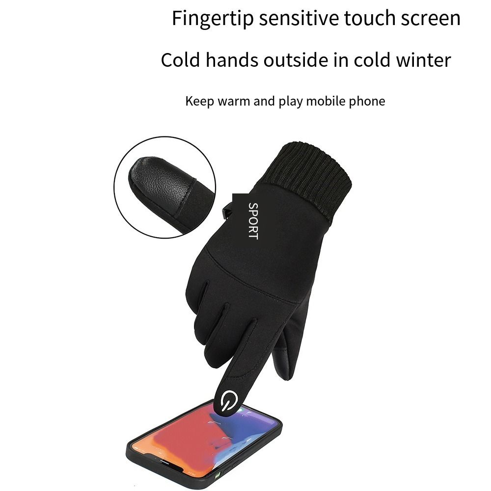 Winter Cycling Commute - Guanti touchscreen autunnali e invernali, antivento,
