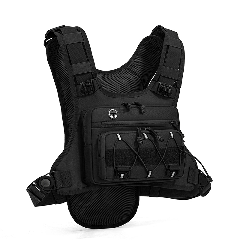Reflective Vest Cycling - Borsa Tattica Multifunzione: Gilet Frontale, Zaino,