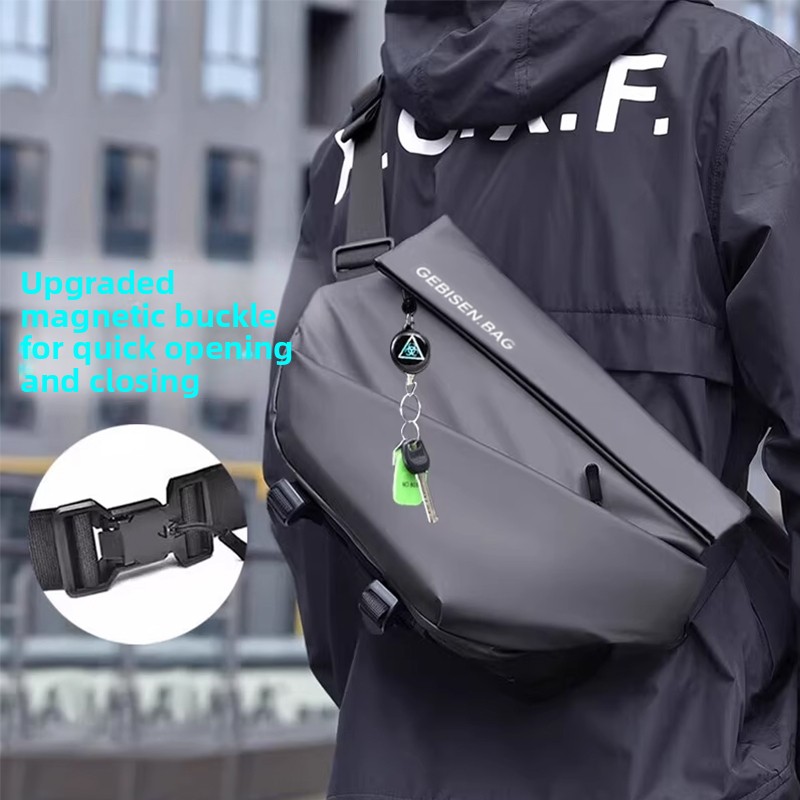 Cycling Commute Bag - Borsa a Tracolla Magnetica da Uomo,