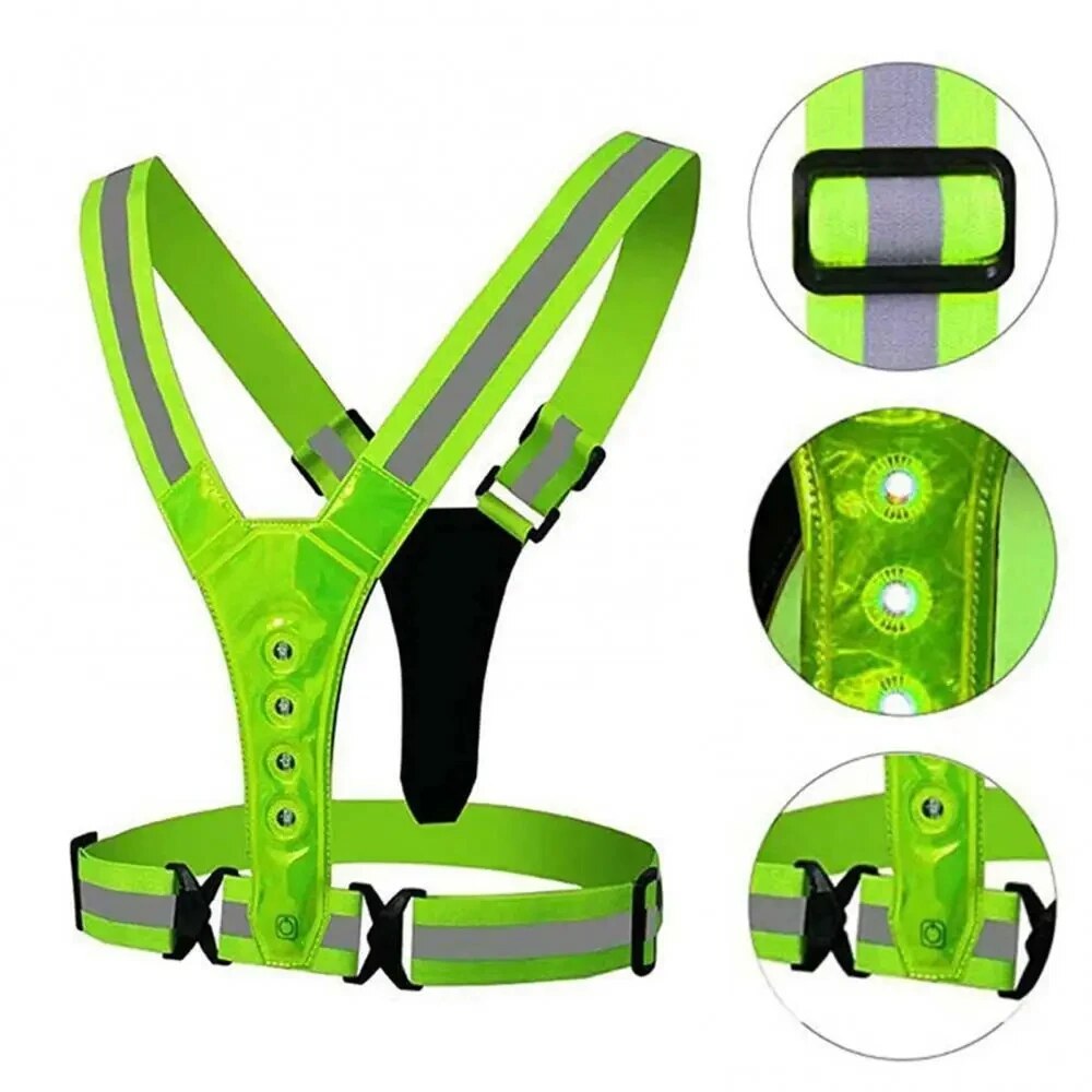 Gilet da corsa a LED Cinghie r - Reflective Vest Cycling recensione e prezzo