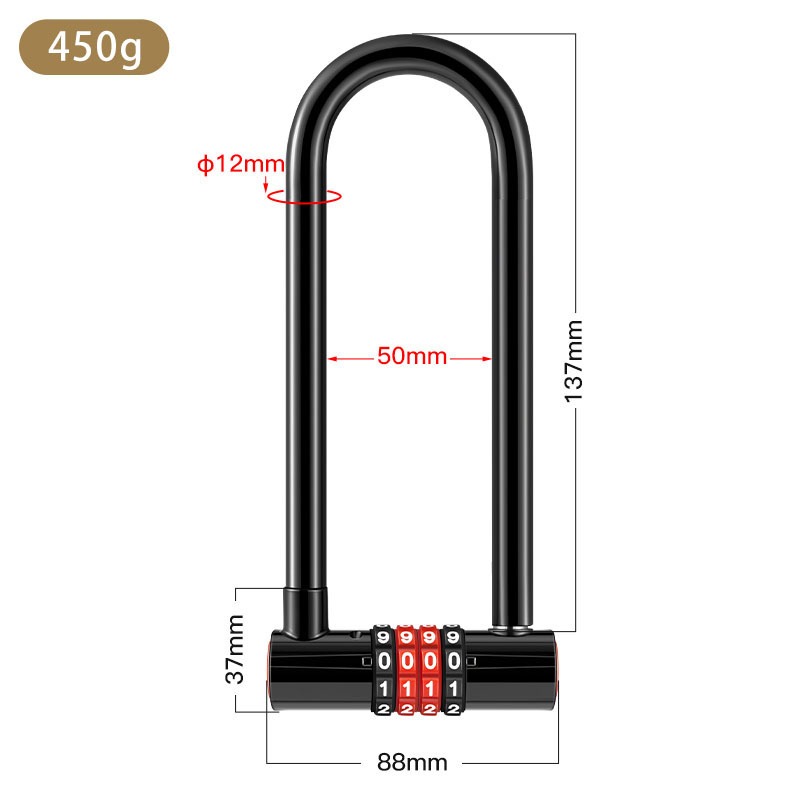Lucchetto a combinazione antif - Commuter Bike Lock recensione e prezzo