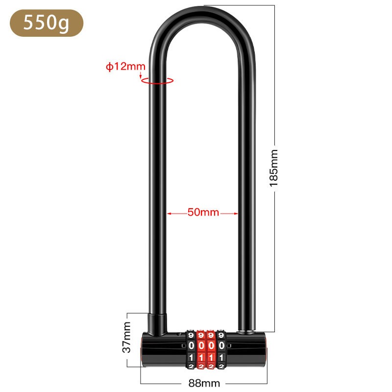 Lucchetto a combinazione antif - Commuter Bike Lock recensione e prezzo